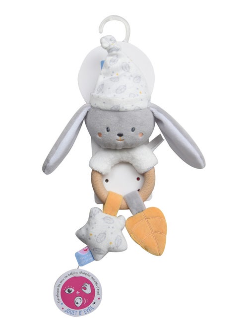 HOCHET D'EVEIL LAPIN VELOURS DOUX - Kiabi