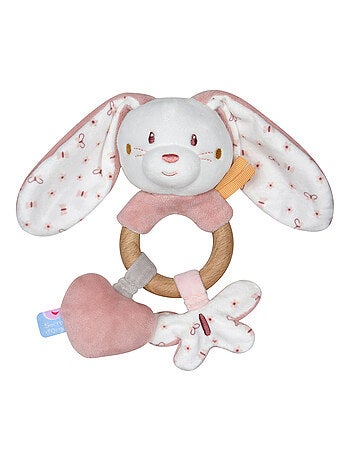 HOCHET D'EVEIL LAPIN VELOURS DOUX