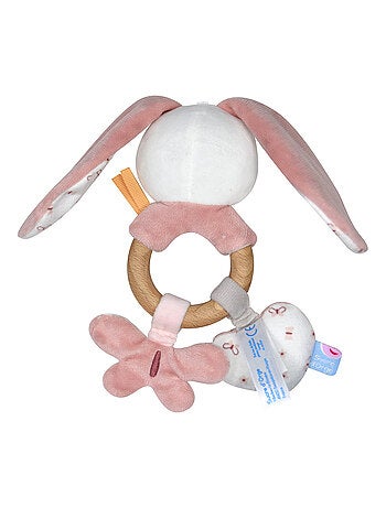 HOCHET D'EVEIL LAPIN VELOURS DOUX