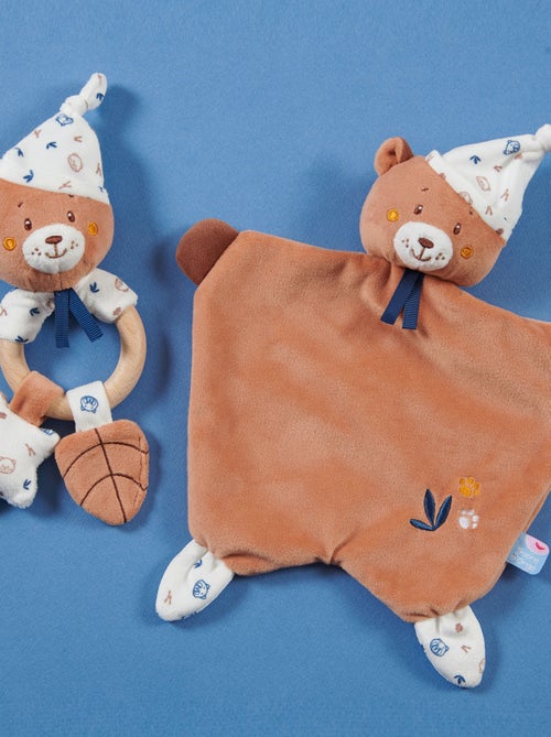 HOCHET D'EVEIL OURS VELOURS DOUX - Kiabi