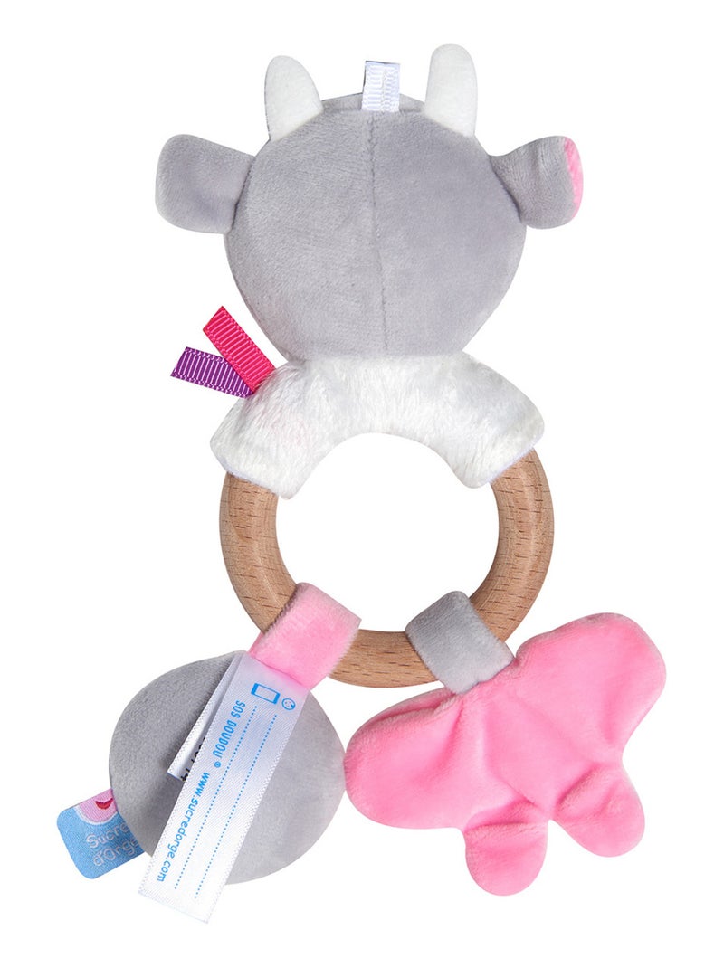 HOCHET D'EVEIL VACHE Rose - Kiabi