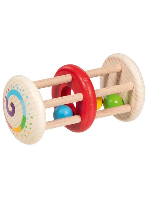Hochet double à grelot en bois - Kiabi