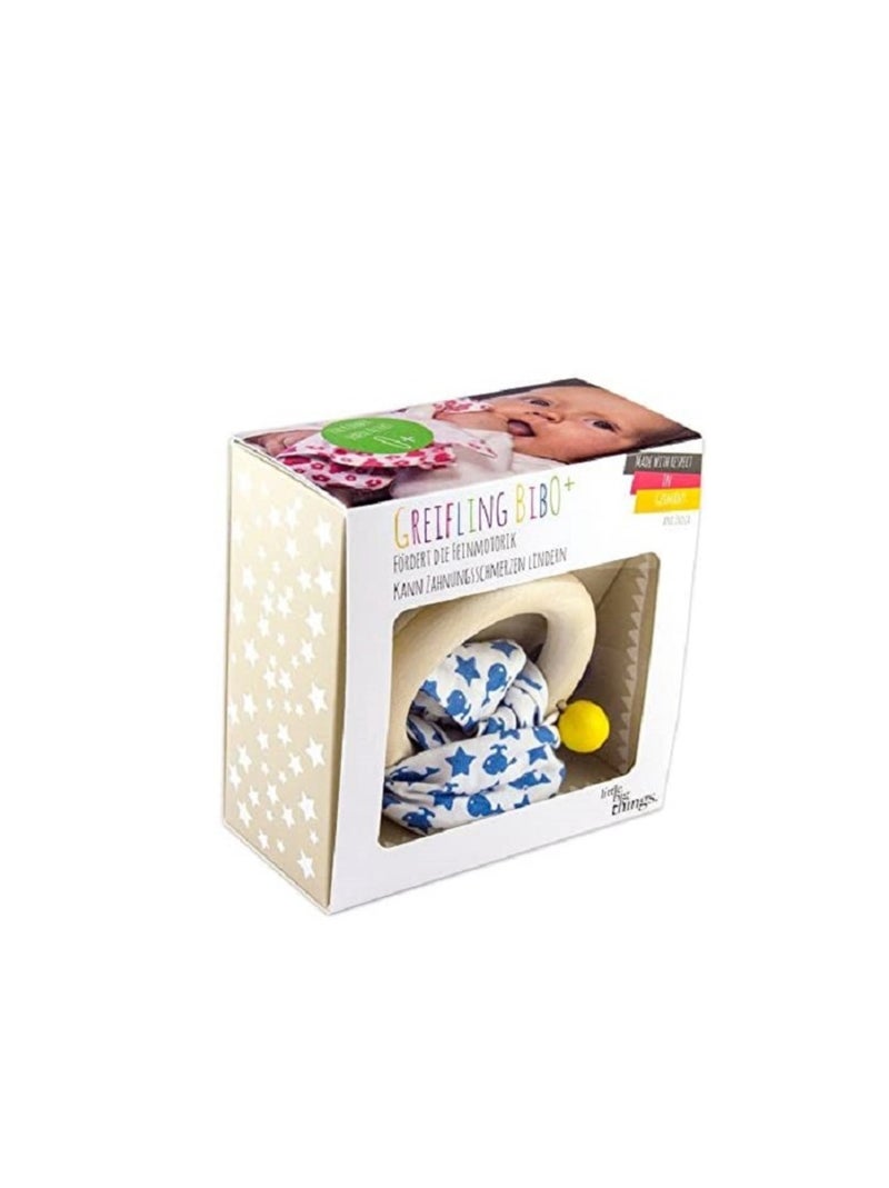 Hochet Doudou Bib0+ bleu Bleu - Kiabi