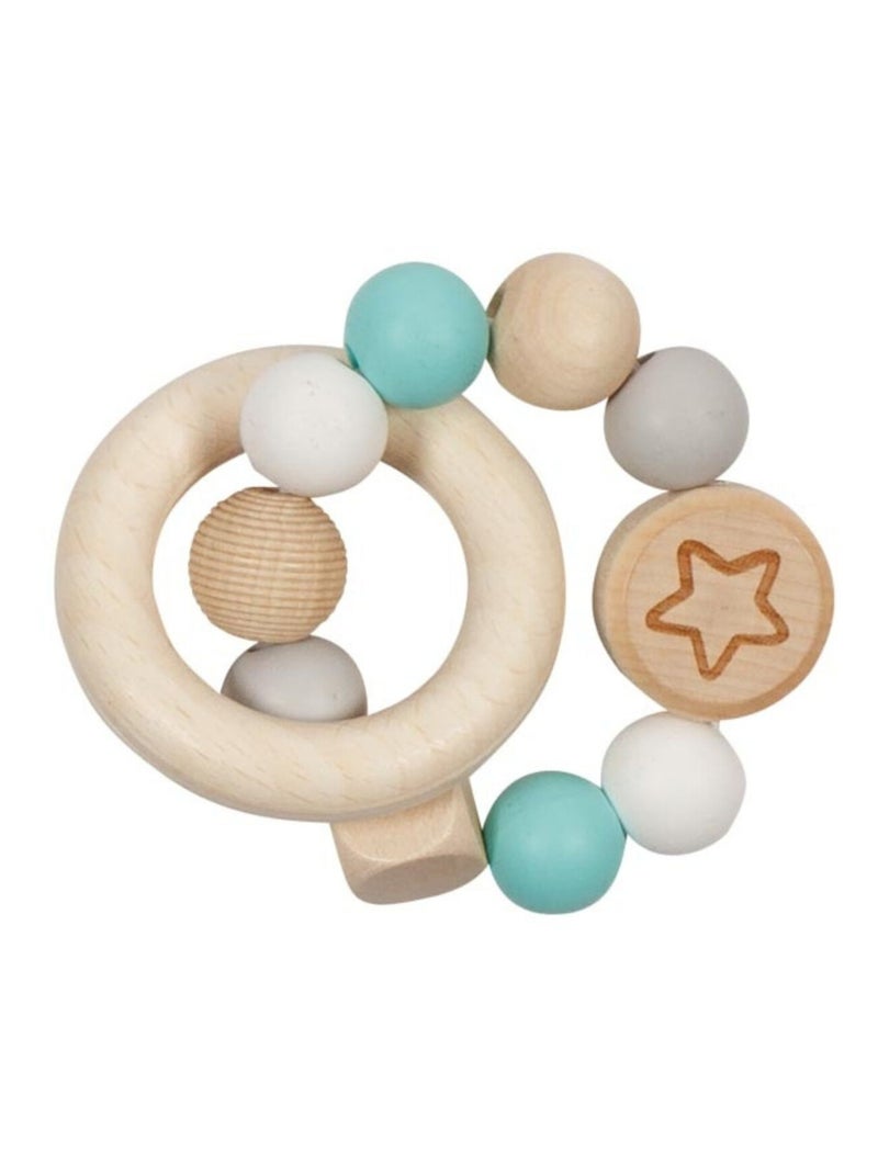 Hochet en bois et silicone Beige - Kiabi