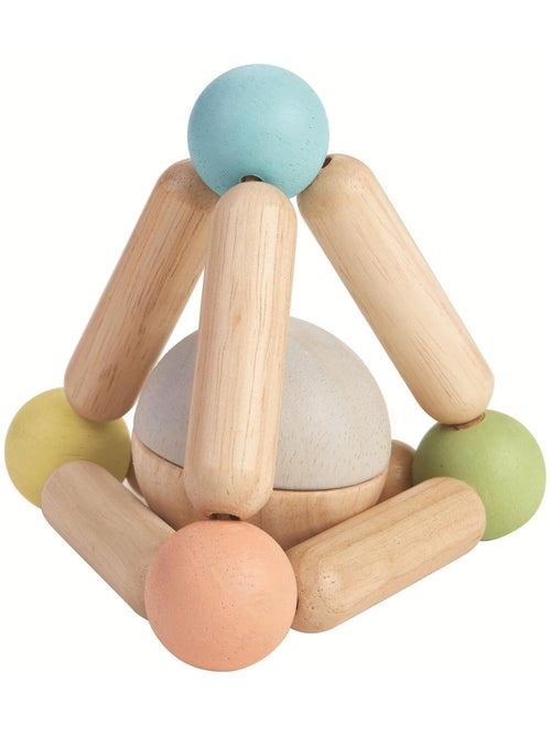 Hochet en bois triangle pastel - Kiabi