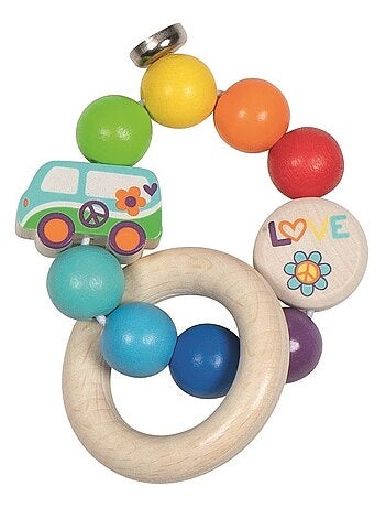 Hochet en bois van arc-en-ciel