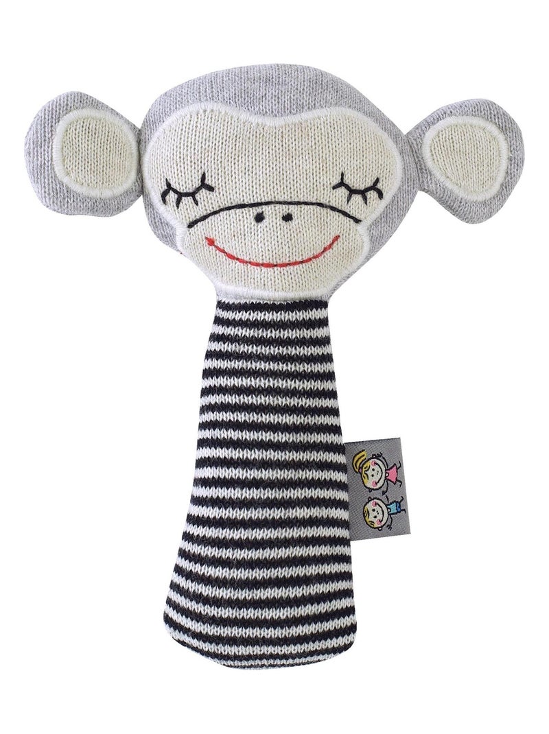 Hochet en tricot de coton, Singe SEVIRA KIDS Gris - Kiabi