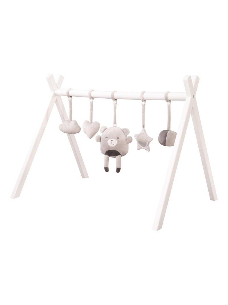Hochet et jouets à suspendre à l'arche d'éveil - Lot de 5 pièces 'Roba lil cuties' Gris - Kiabi