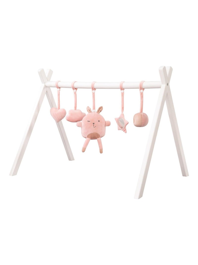 Hochet et jouets à suspendre à l'arche d'éveil - Lot de 5 pièces 'Roba lil cuties' Rose clair - Kiabi