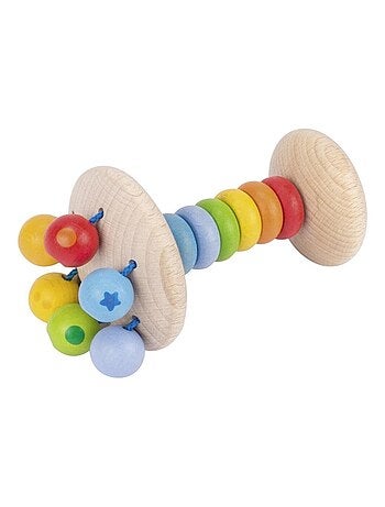 Hochet flexible Arc-en-ciel en bois