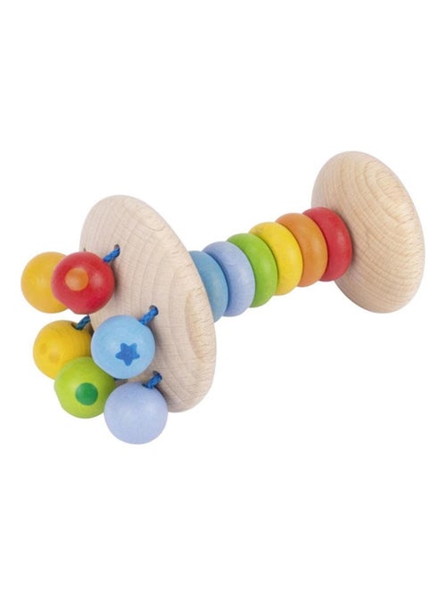 Hochet flexible Arc-en-ciel en bois - Kiabi