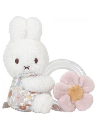 Hochet Miffy avec anneau - Vintage Flowers