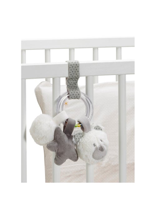 Hochet Ours en velours gris - SAUTHON - Kiabi