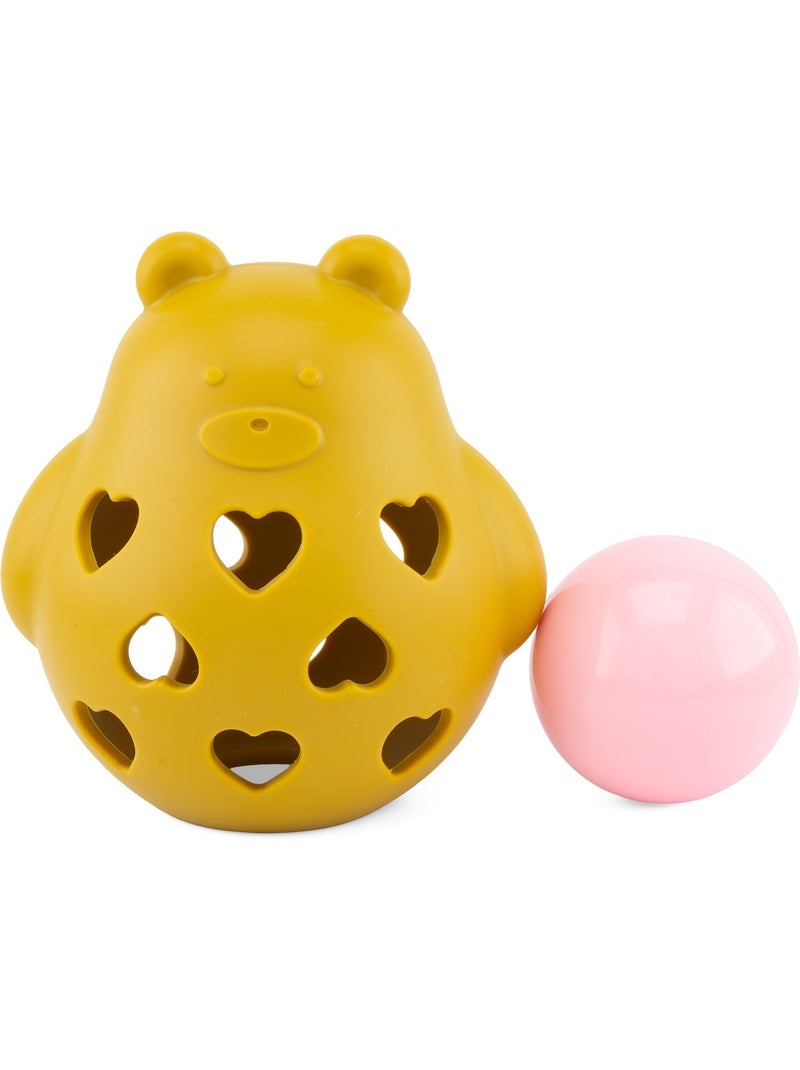 Hochet ourson en silicone Jaune - Kiabi
