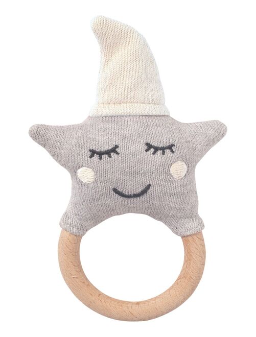 Hochet pour bébé en coton tricoté étoile - Kiabi