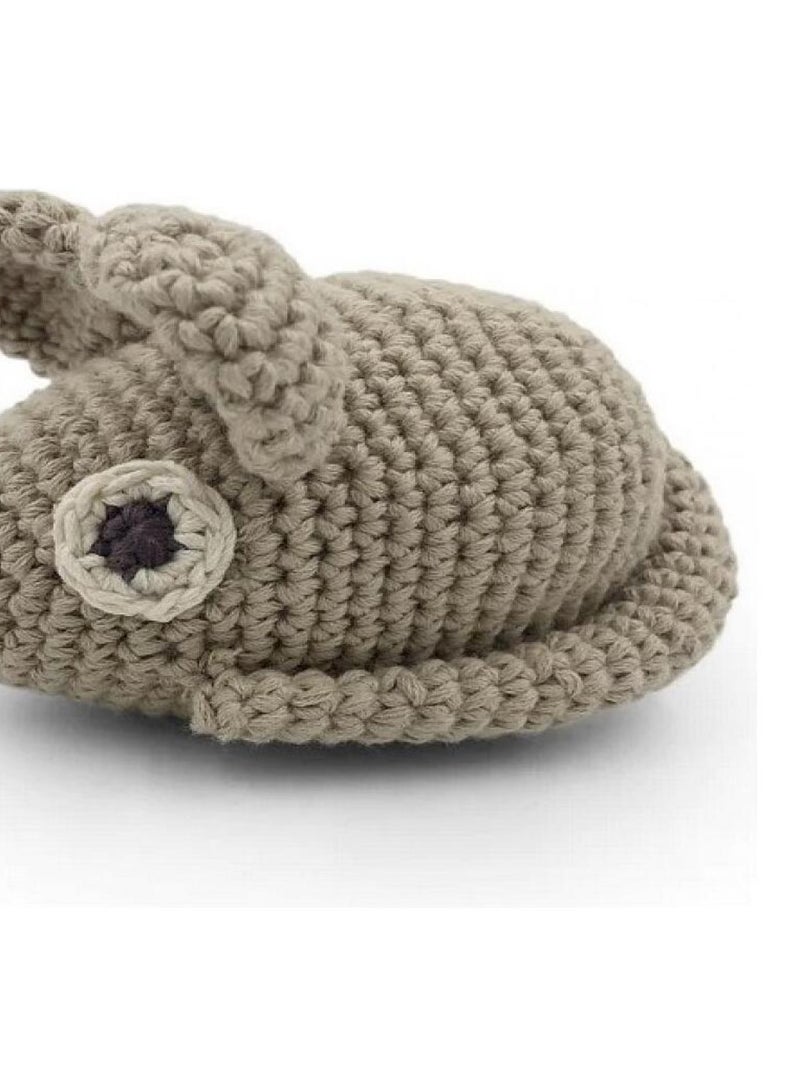 Hochet souris grise coton bio N/A - Kiabi
