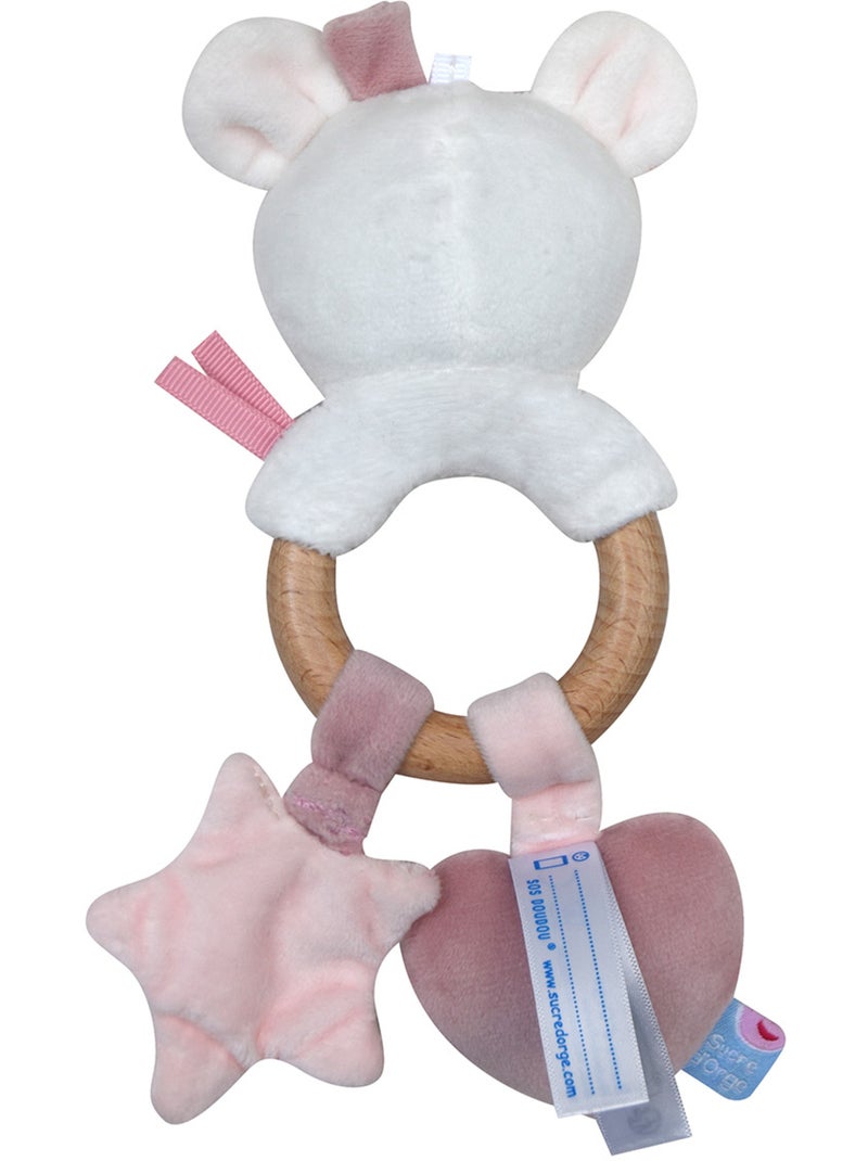 HOCHET SOURIS RACHELLE VELOURS DOUX Rose - Kiabi