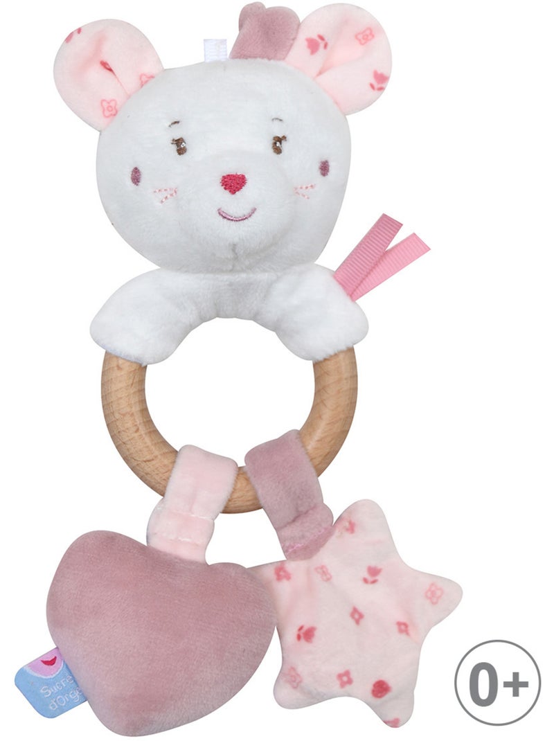 HOCHET SOURIS RACHELLE VELOURS DOUX Rose - Kiabi