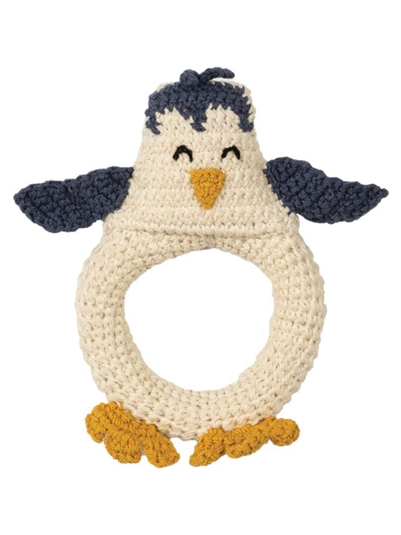 Hochet tricoté Pingouin Multicolore - Kiabi