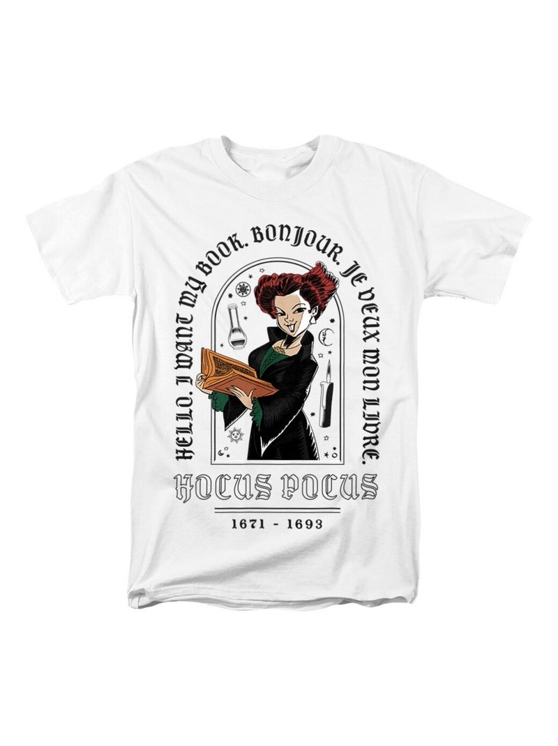 Hocus Pocus - T-shirt BONJOUR Blanc - Kiabi