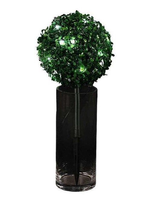 HOMEA - Petite boule de buis à planter leds piles - 25 cm - Kiabi