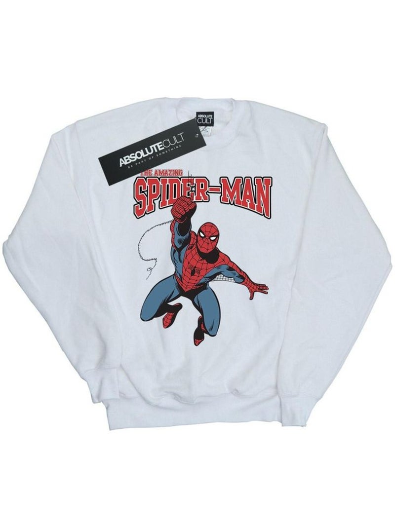 Homme araignée - Sweat LEAP (Spider-Man) Blanc - Kiabi