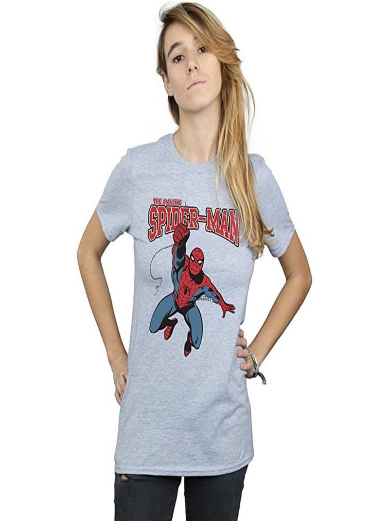 Homme araignée - T-shirt LEAP (Spider-Man) Gris chiné - Kiabi