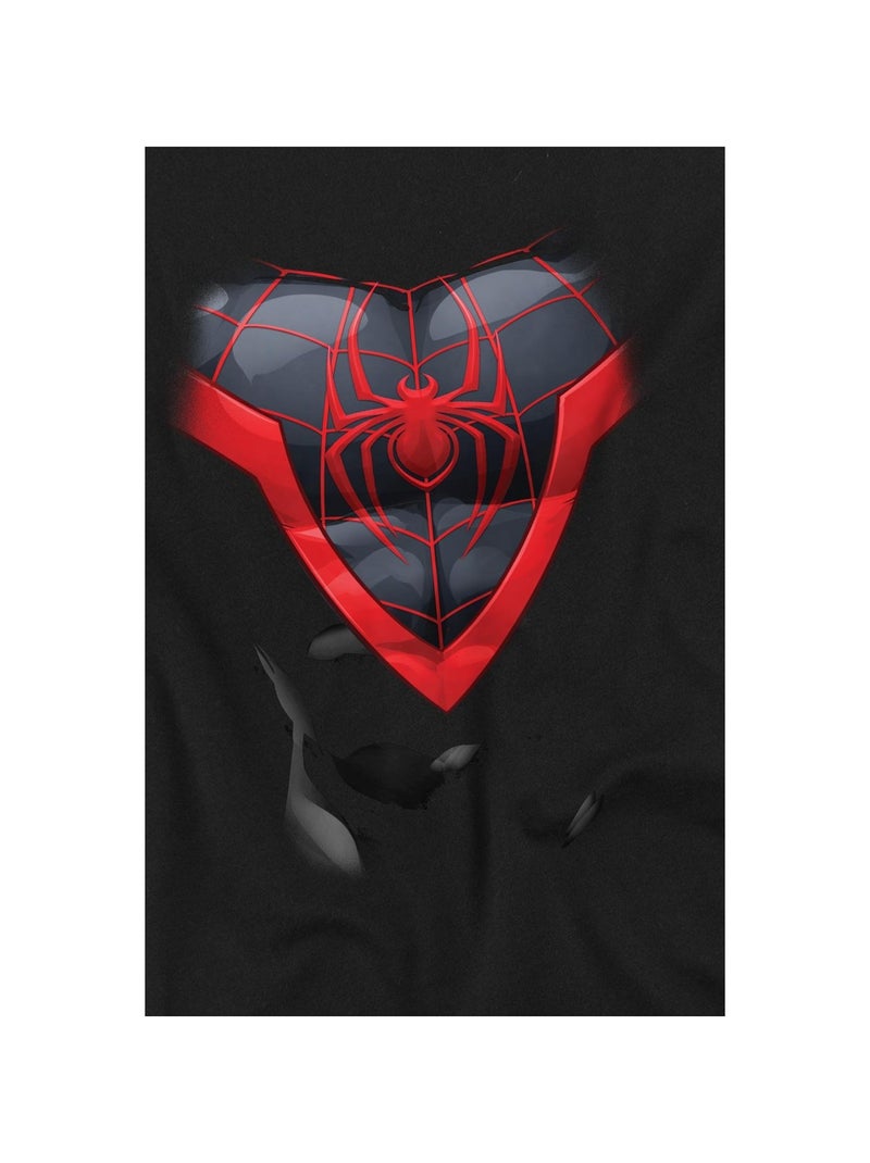 Homme araignée - T-shirt motif Miles Morales style costume Noir - Kiabi