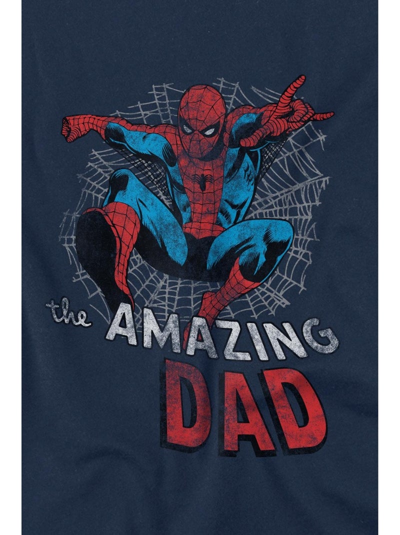 Homme araignée - T-shirt SPIDER DAD Bleu marine - Kiabi