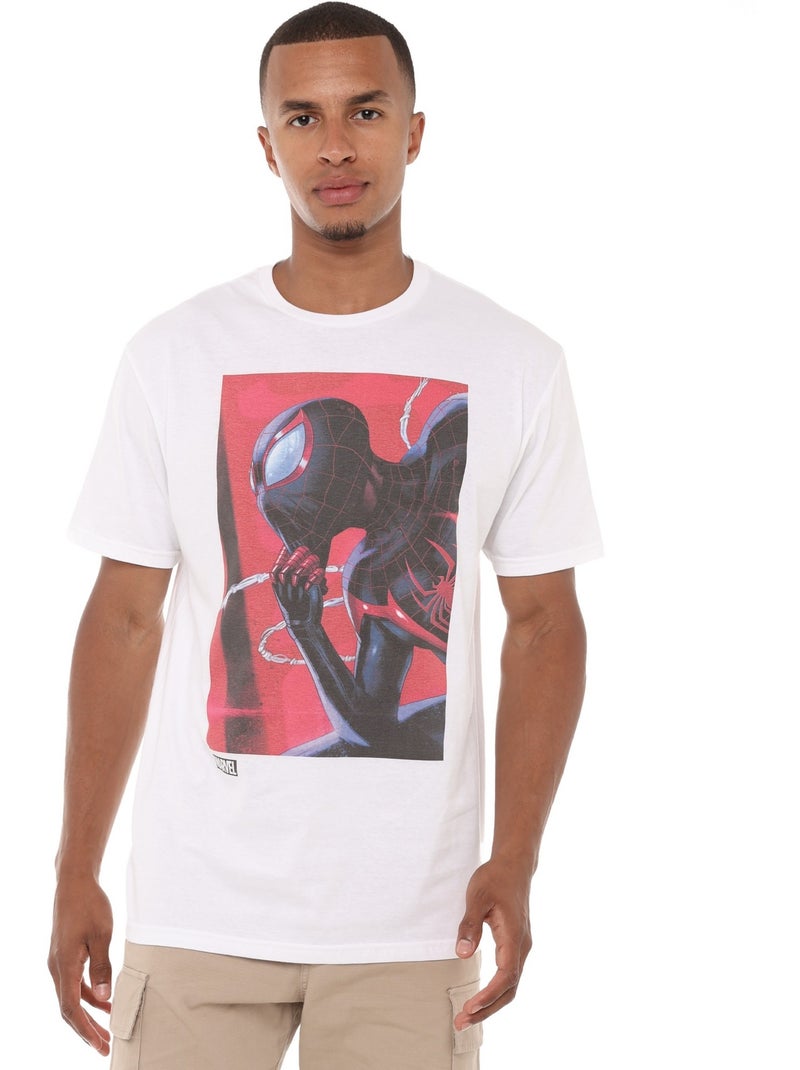 Homme araignée - T-shirt UNMASKING MILES MORALES (Miles Morales) Blanc - Kiabi