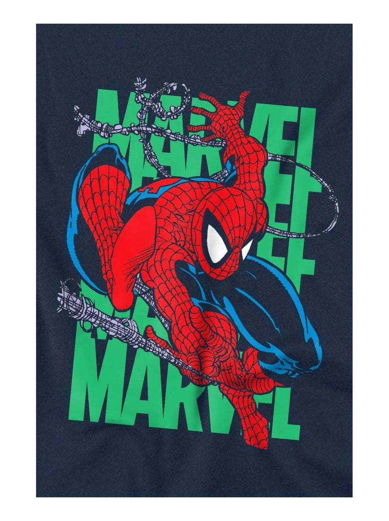 Homme araignée - T-shirt WALL CRAWLING Bleu marine - Kiabi