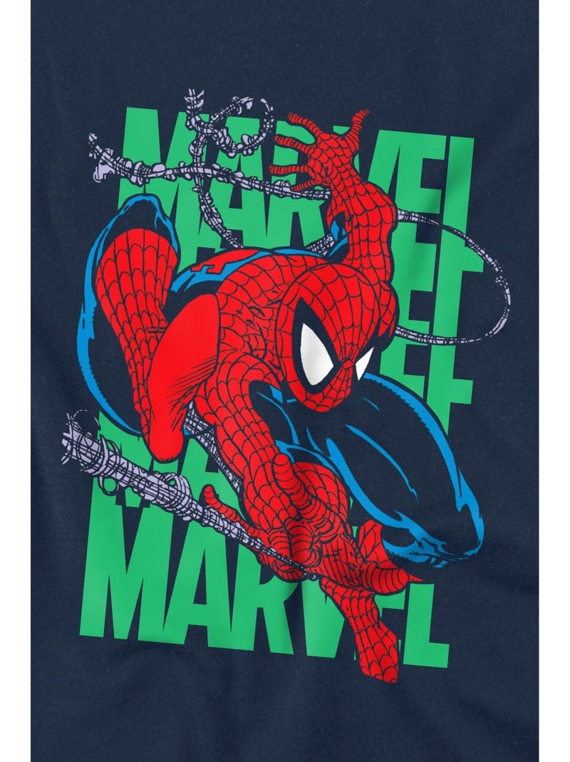 Homme araignée - T-shirt WALL CRAWLING Bleu marine - Kiabi