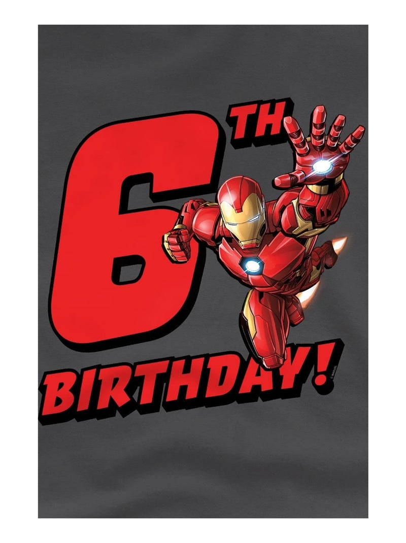 homme de fer - T-shirt 6ème anniversaire Gris Noir - Kiabi