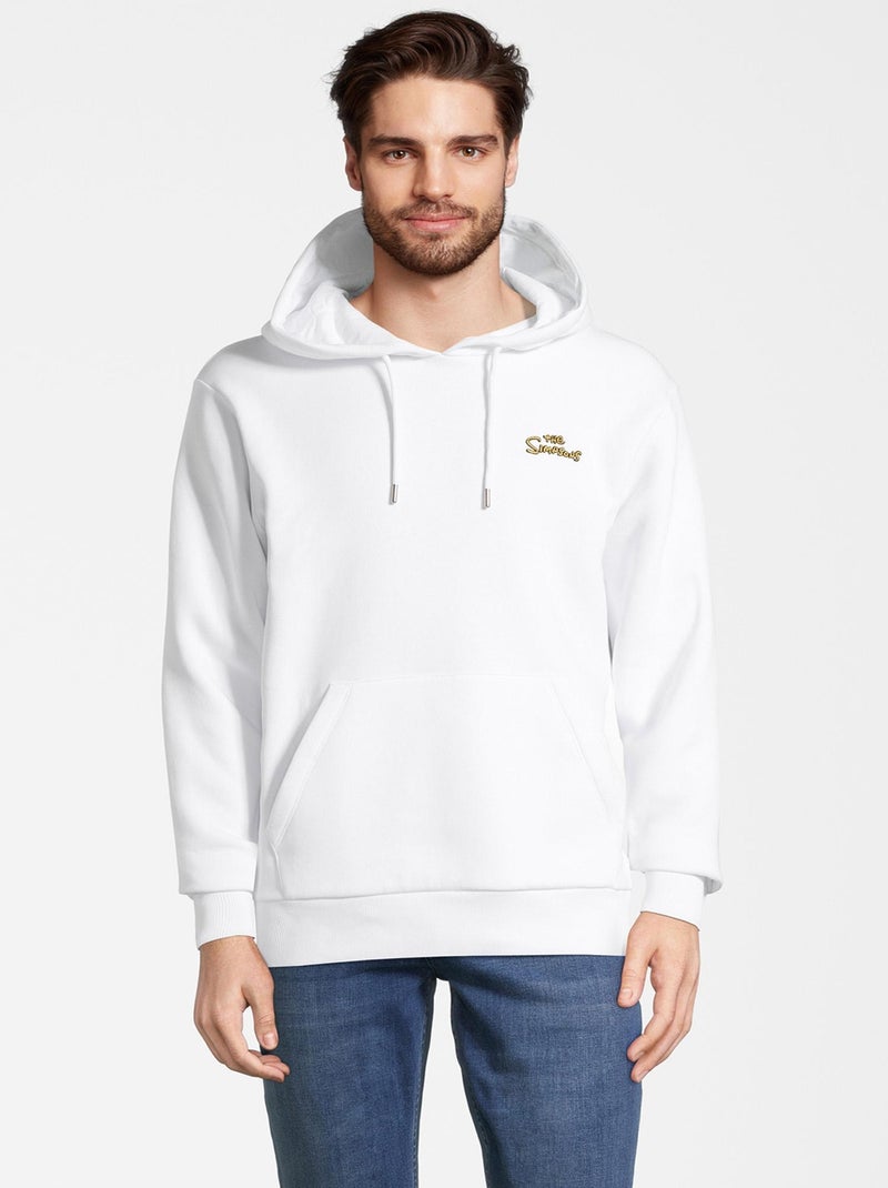 Hoodie adulte The Simpsons fresque - Polycoton - Blanc - XXL Blanc - Kiabi