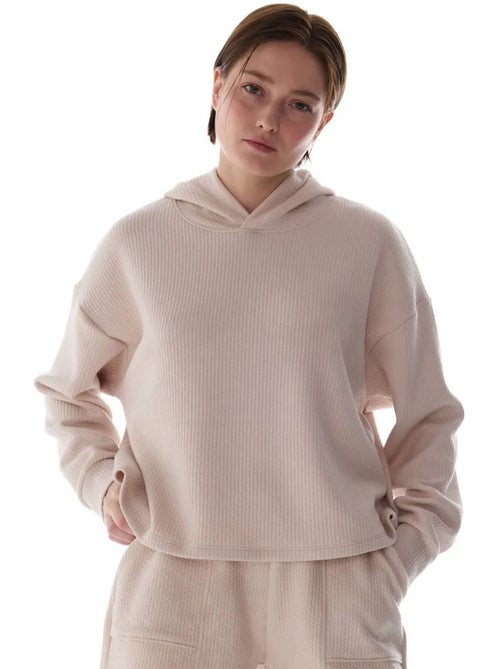 Hoodie côtelé femme penti - Kiabi