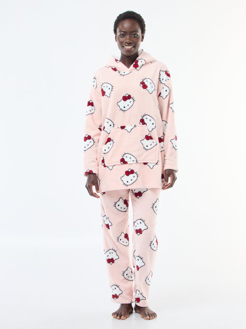 Hoodie de nuit 'Hello kitty' effet moutonné - Kiabi