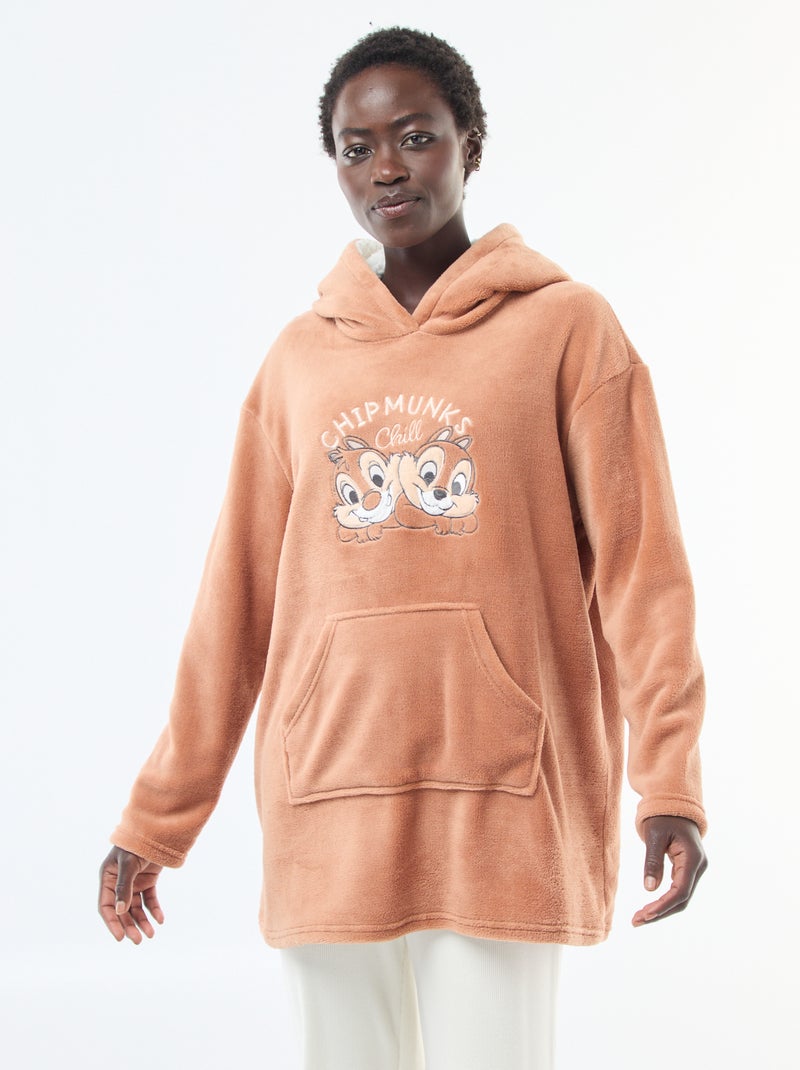 Hoodie de nuit polaire 'Tic et tac' 'Disney' Beige - Kiabi