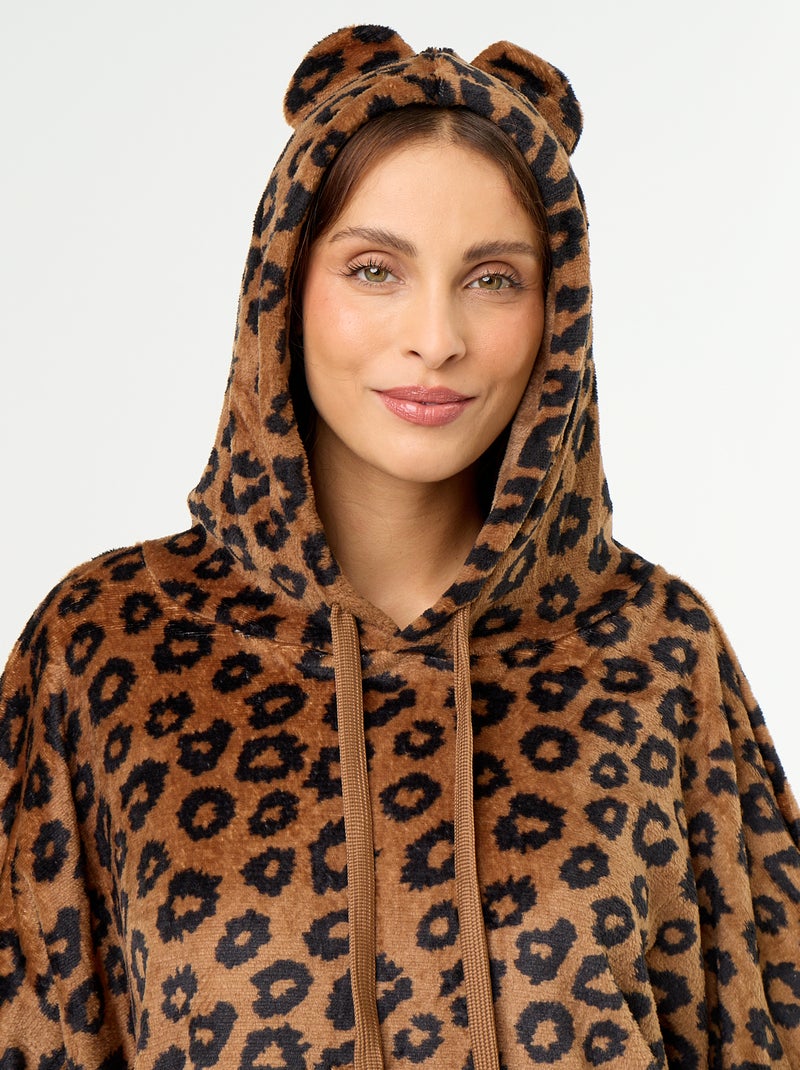 Hoodie en polaire à capuche Marron - Kiabi