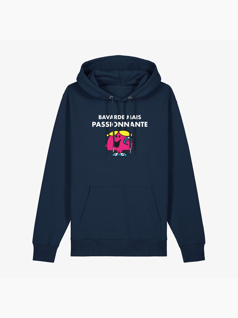 Hoodie Femme - BAVARDE MAIS PASSIONNANTE Bleu marine - Kiabi