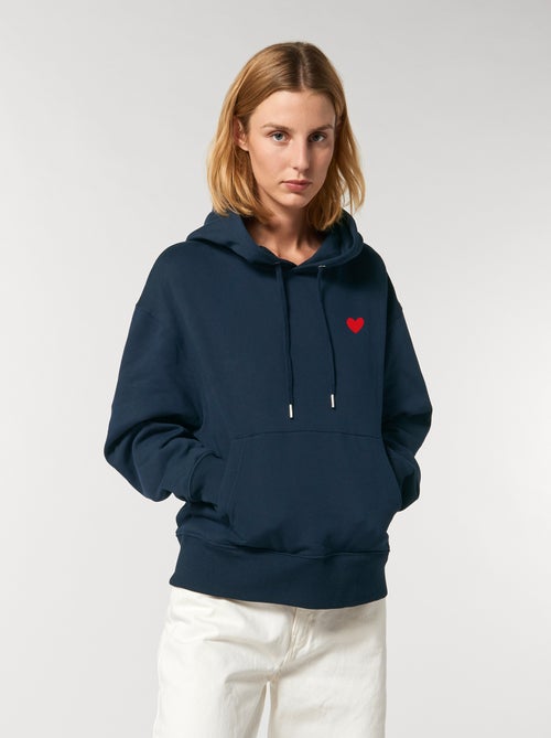 Hoodie Femme - DESSIN PETIT COEUR - Kiabi
