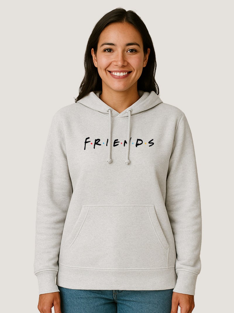 Hoodie Femme - FRIENDS LOGO BLACK Blanc - Kiabi