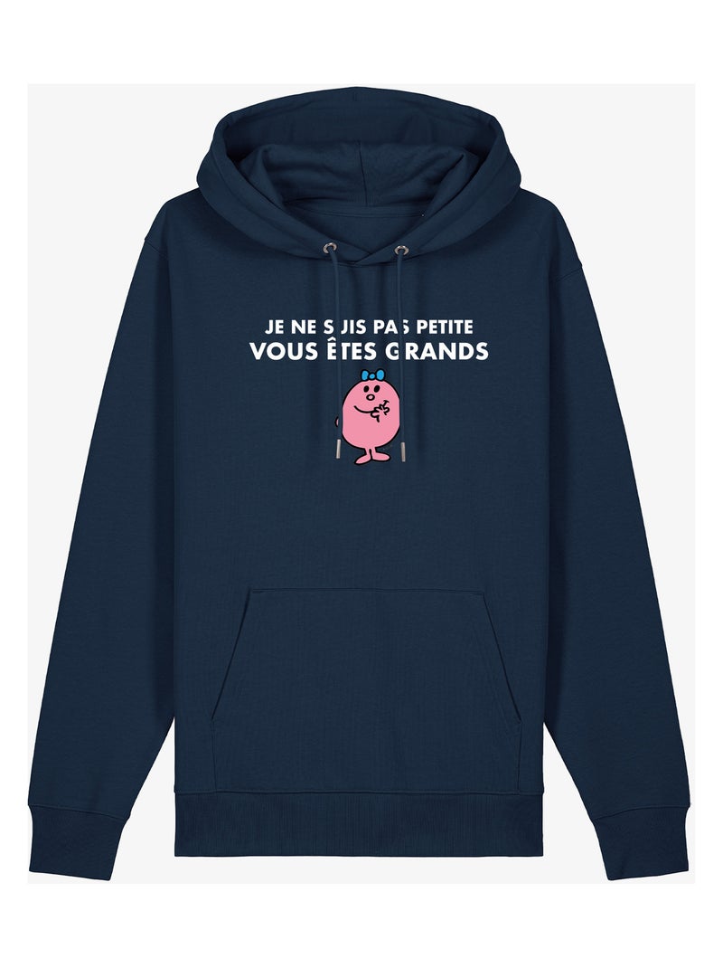 Hoodie Femme - JE NE SUIS PAS PETITE VOUS ETES GRANDS Bleu marine - Kiabi