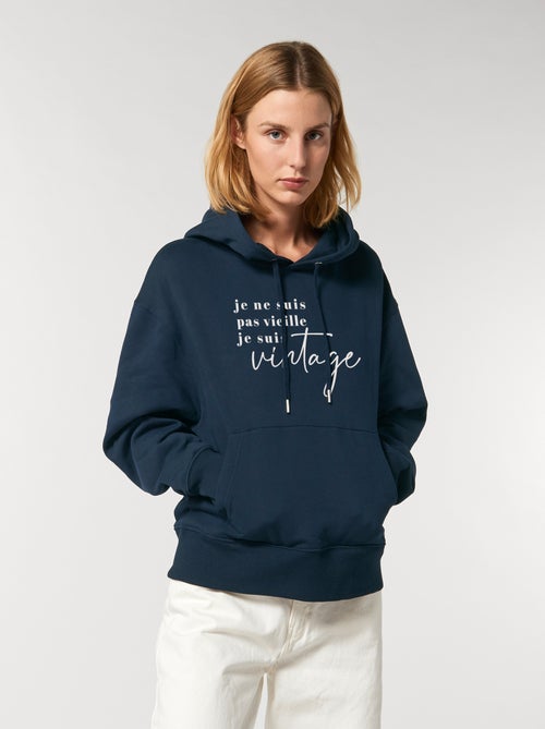 Hoodie Femme - JE NE SUIS PAS VIEILLE JE SUIS VINTAGE - Kiabi