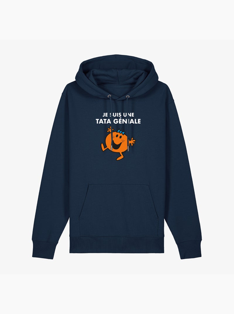 Hoodie Femme - JE SUIS UNE TATA GENIALE Bleu marine - Kiabi