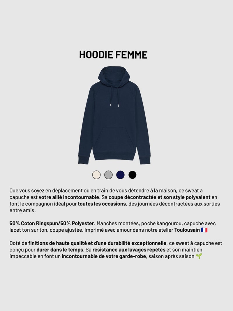 Hoodie Femme - JOEY & CHANDLER Bleu marine - Kiabi