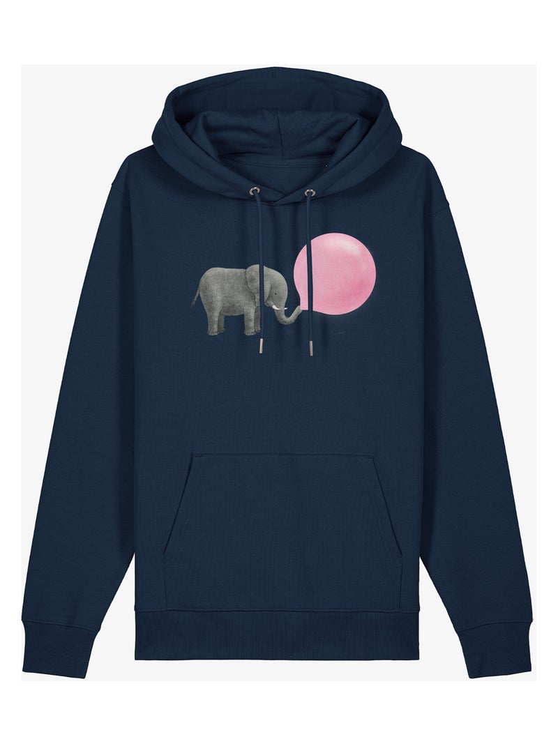 Hoodie Femme - JUMBO BUBBLE GUM Bleu marine - Kiabi