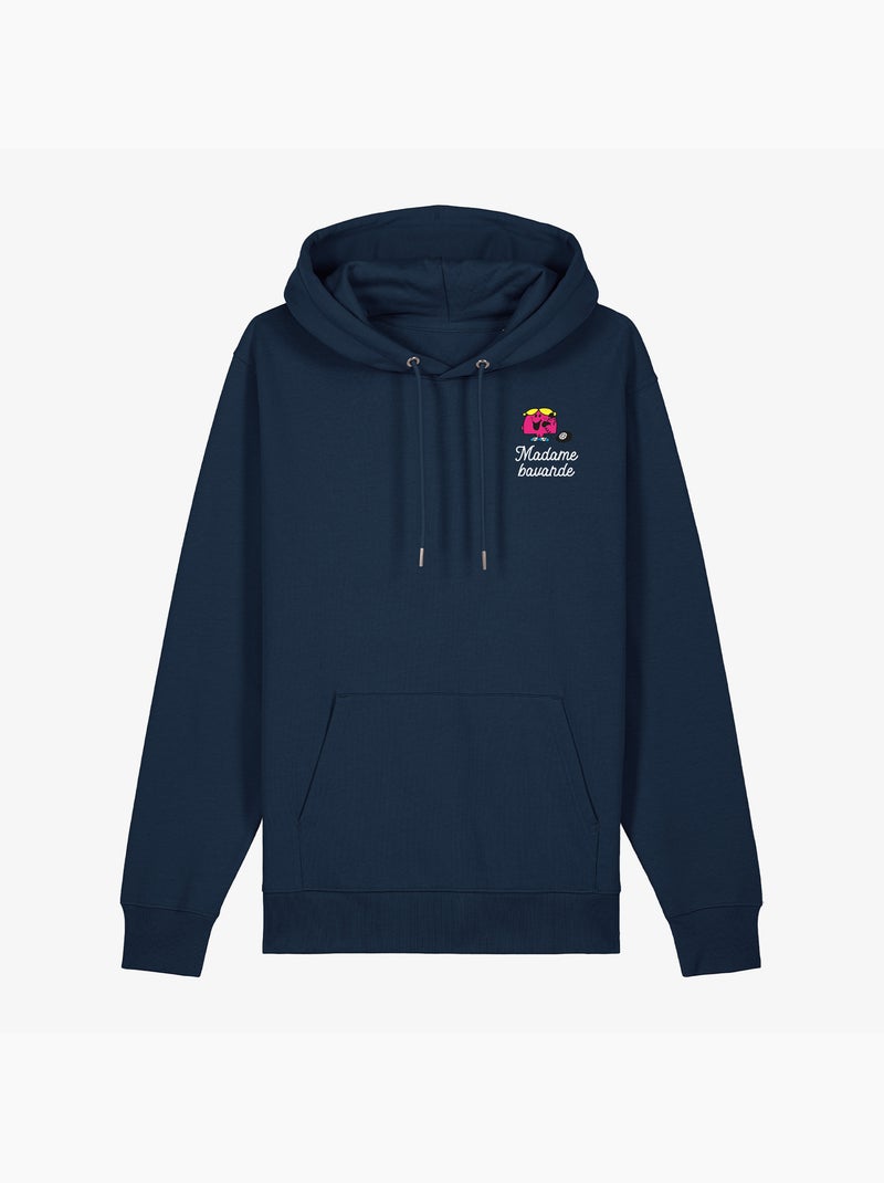 Hoodie Femme - MADAME BAVARDE COEUR Bleu marine - Kiabi