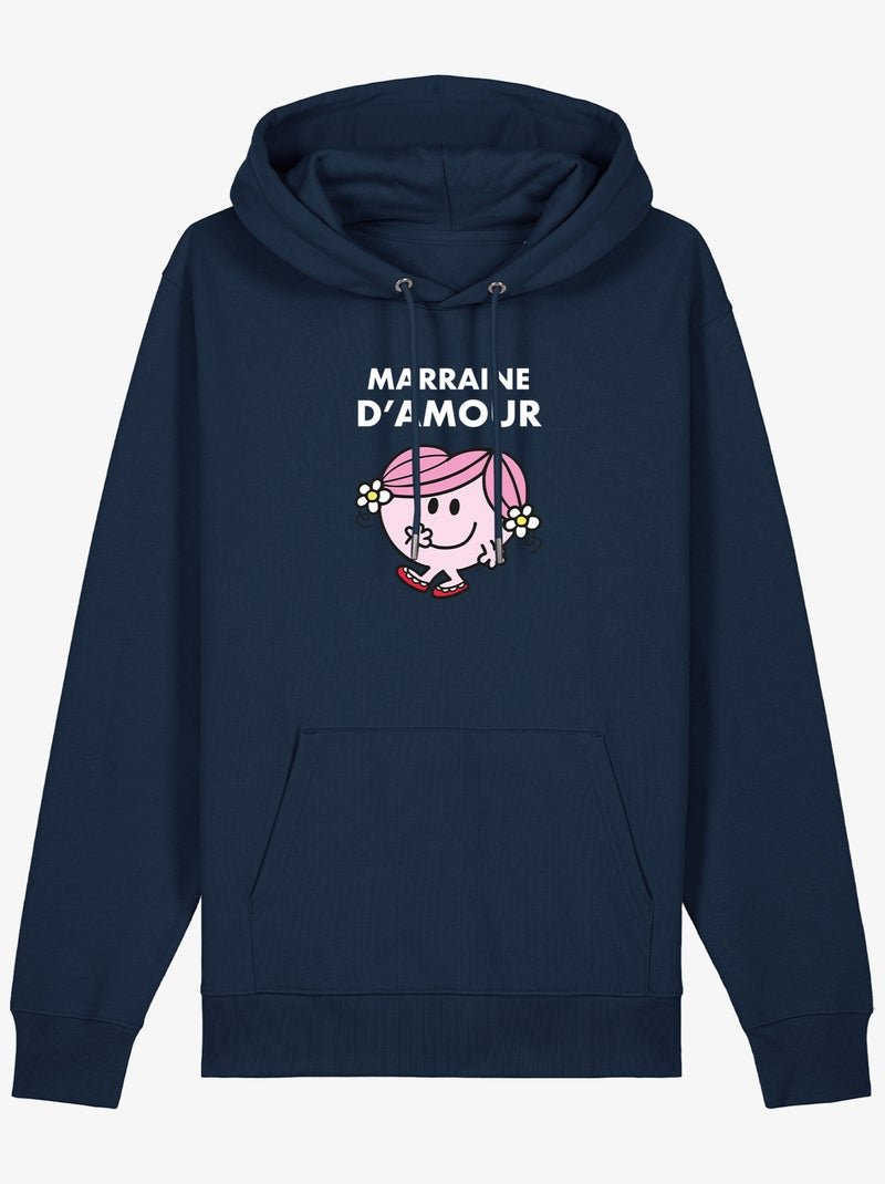 Hoodie Femme - MARRAINE D AMOUR Bleu marine - Kiabi