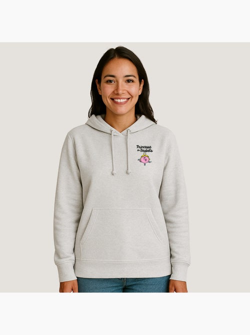 Hoodie Femme - PRINCESSE EN BASKET CŒUR - Kiabi