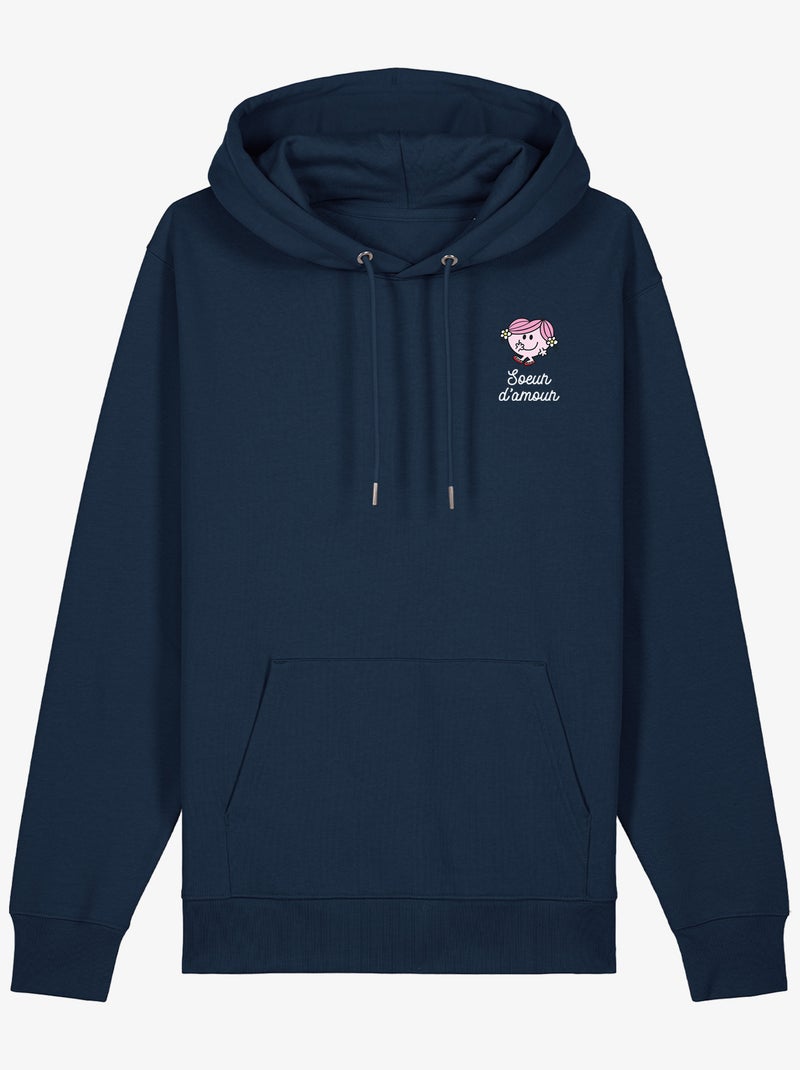 Hoodie Femme - SOEUR D AMOUR COEUR Bleu marine - Kiabi